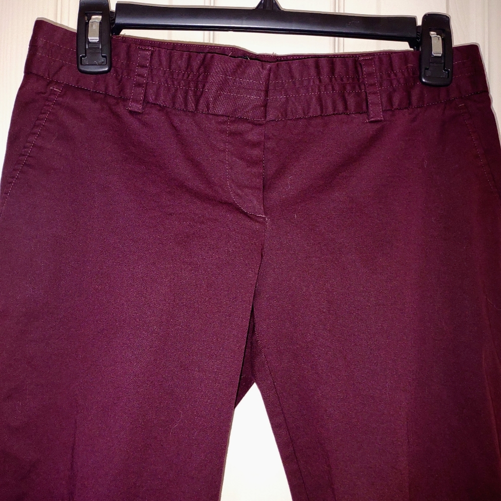 NEVER WORN Victoria Secret The Katie Fit burgundy dress pants size 4 inseam 34!